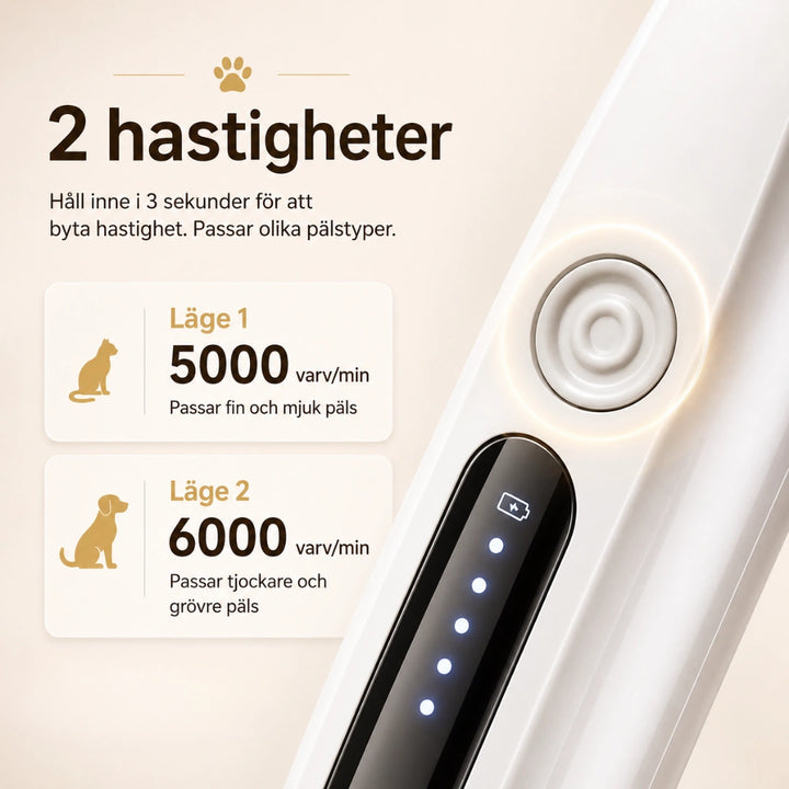 Silvetti Tasstrimmer Pro 2 hastigheter fin och tjock päls - Djurslottet