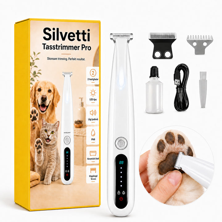 Silvetti Tasstrimmer Pro + Blad - Djurslottet