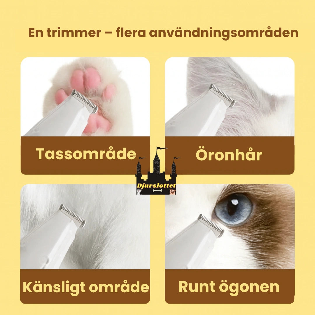 Silvetti Tasstrimmer med dammsugare En trimmer flera användningsområden - Djurslottet