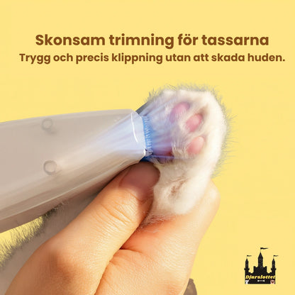 Silvetti Tasstrimmer med dammsugare Skonsam trimning för tassarna- Djurslottet