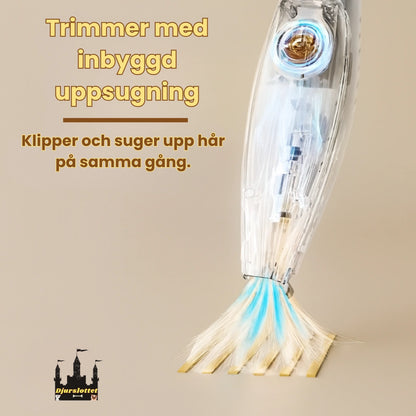 Silvetti Tasstrimmer med dammsugare Trimmer med inbyggd uppsugning- Djurslottet
