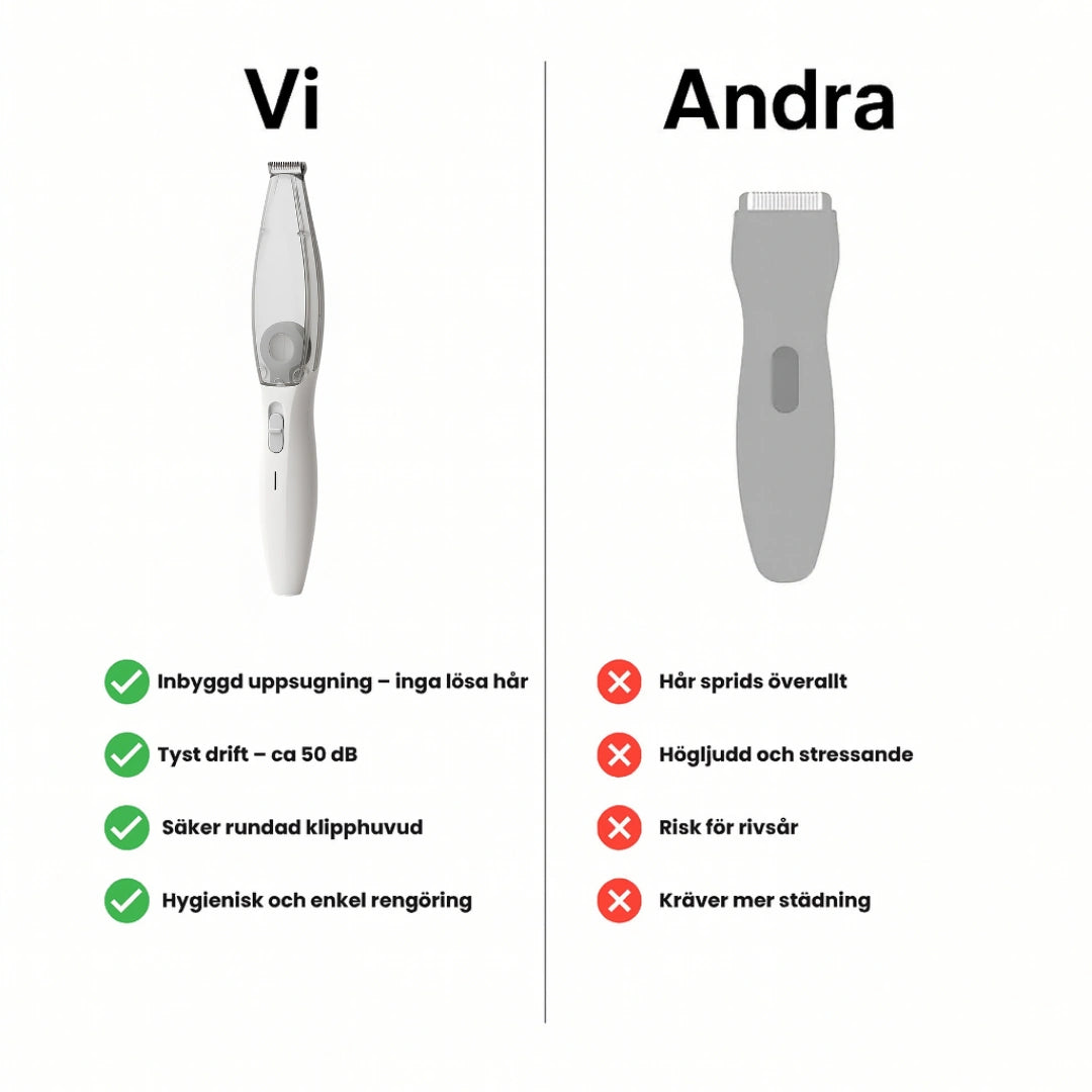 Silvetti Tasstrimmer med uppsamlare Vi Andra- Djurslottet