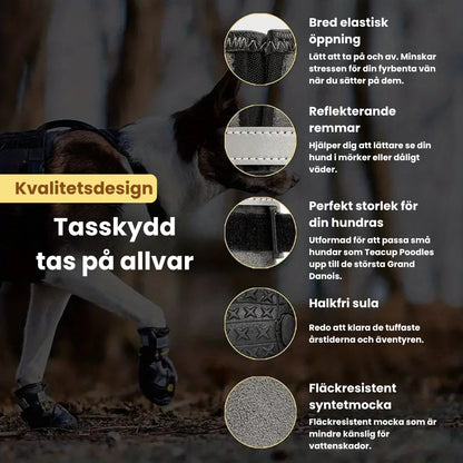 SnowGrip Vattentäta Hundskor (Reflekterande) Kvalitetsdesign- Djurslottet