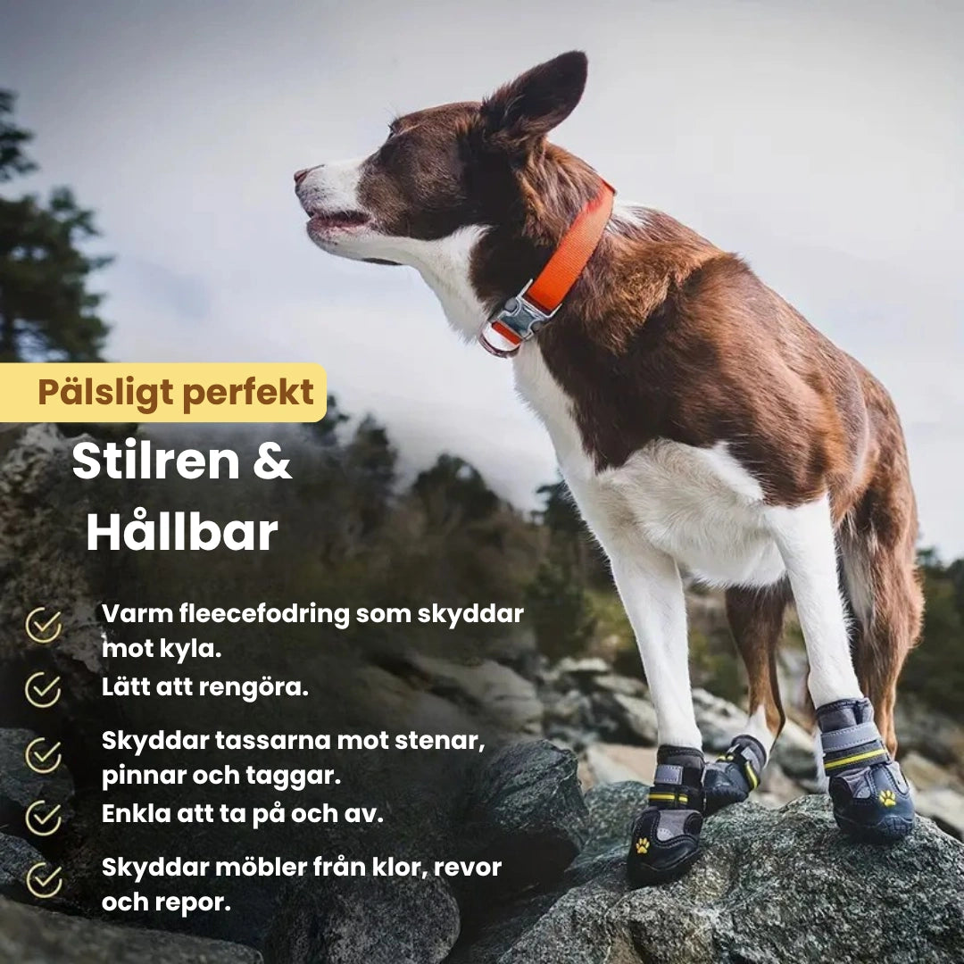 SnowGrip Vattentäta Hundskor (Reflekterande) Stilren & Hållbar - Djurslottet
