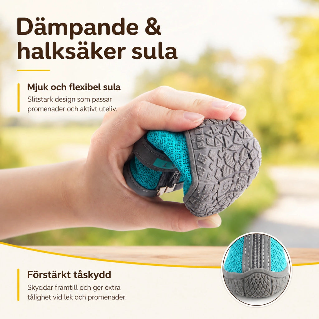 SolStep Hundskor skyddar mot varm asfalt och het sand - Djurslottet
