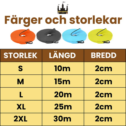 Spårlina för hund Färger och storlekar - Djurslottet