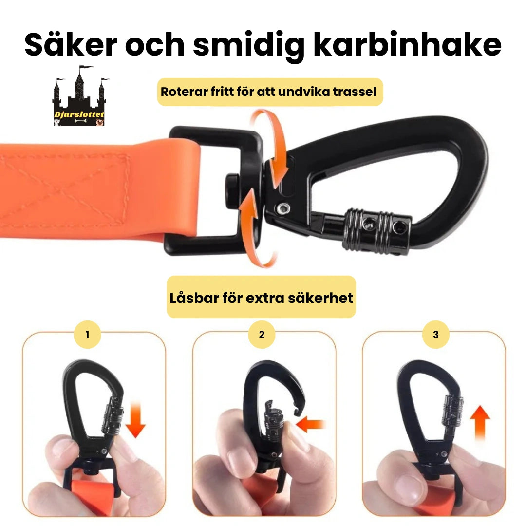 Spårlina för hund Säker och smidig karbinhake - Djurslottet
