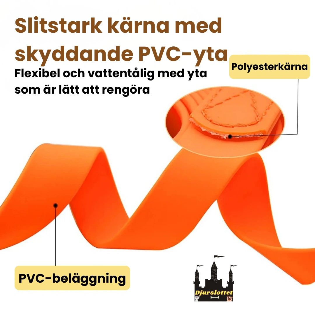 Spårlina för hund Slitstark kärna med skyddande PVC-yta - Djurslottet