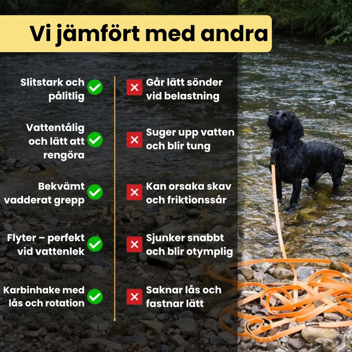 Spårlina för hund Vi jämfört med andra  Djurslottet