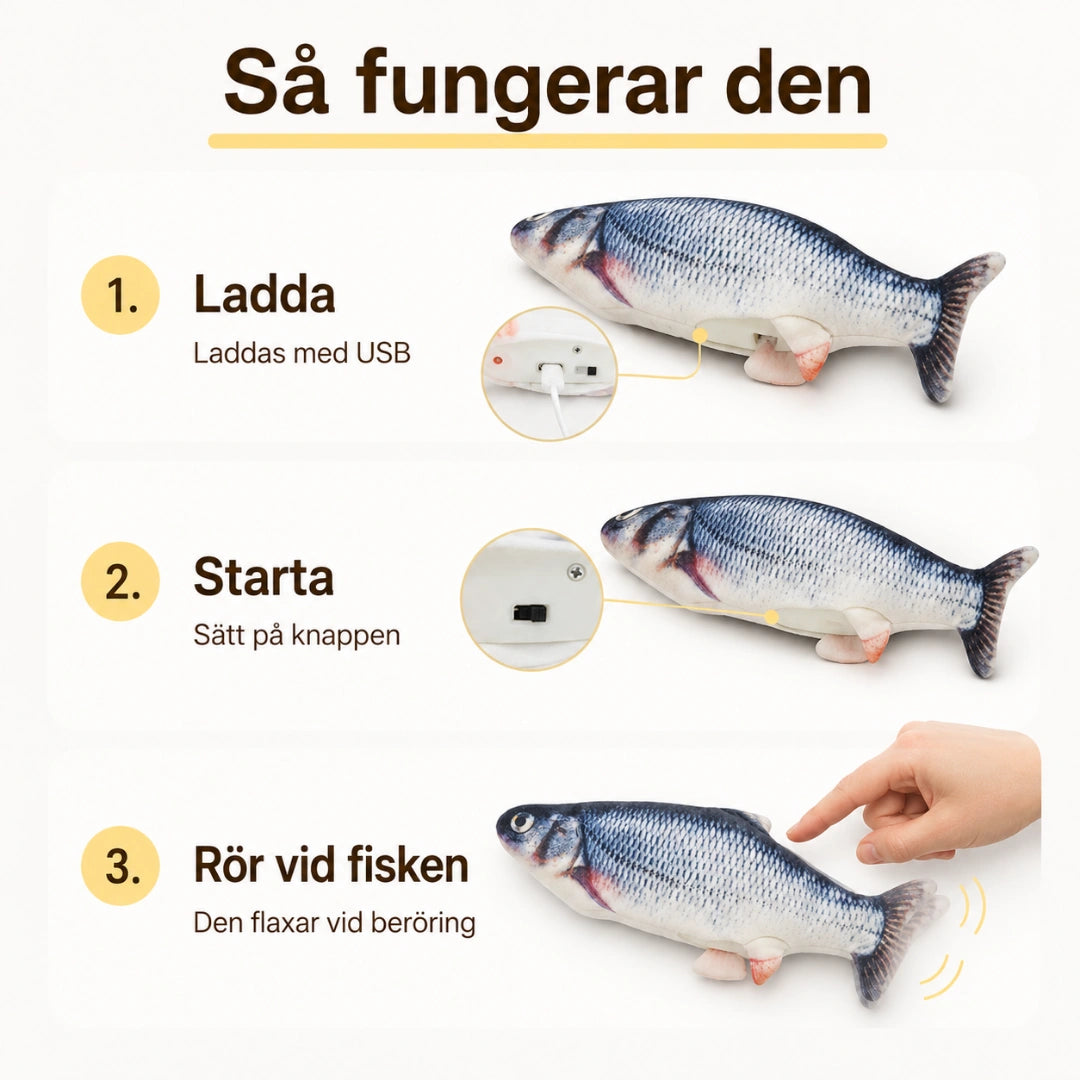 Sprattlande fisk fungerar den - Djurslottet