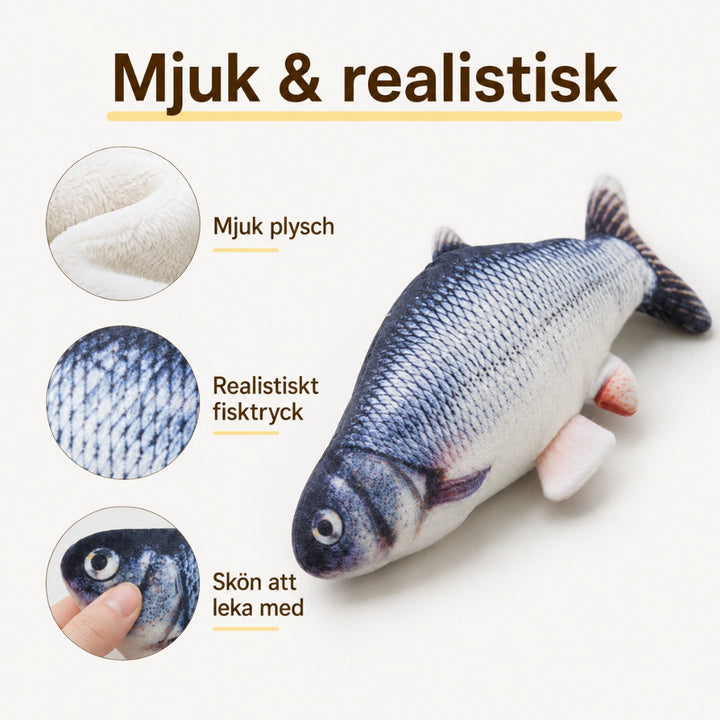 Sprattlande fisk realistik - Djurslottet