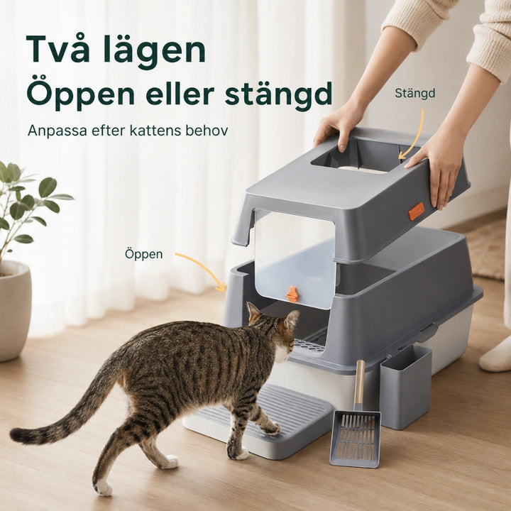SteelBox Rostfri Kattlåda anpassa efter kattens behov - Djurslottet