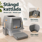 SteelBox Rostfri Kattlåda mindre lukt - Djurslottet