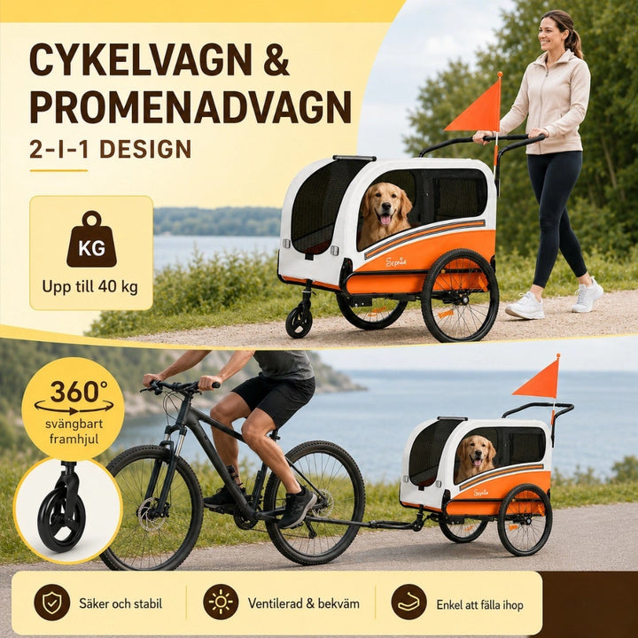 Stor Cykelvagn och Promenadvagn Djurslottet