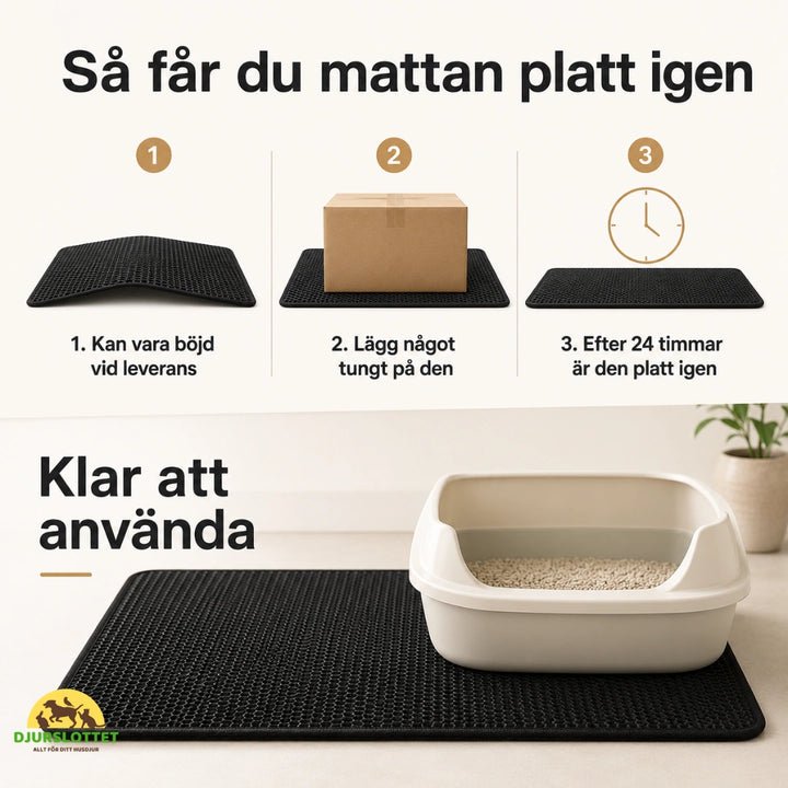 Stor Kattlådematta klar att anvanda - Djurslottet
