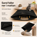 Stor Kattlådematta sand faller ner i mattan - Djurslottet