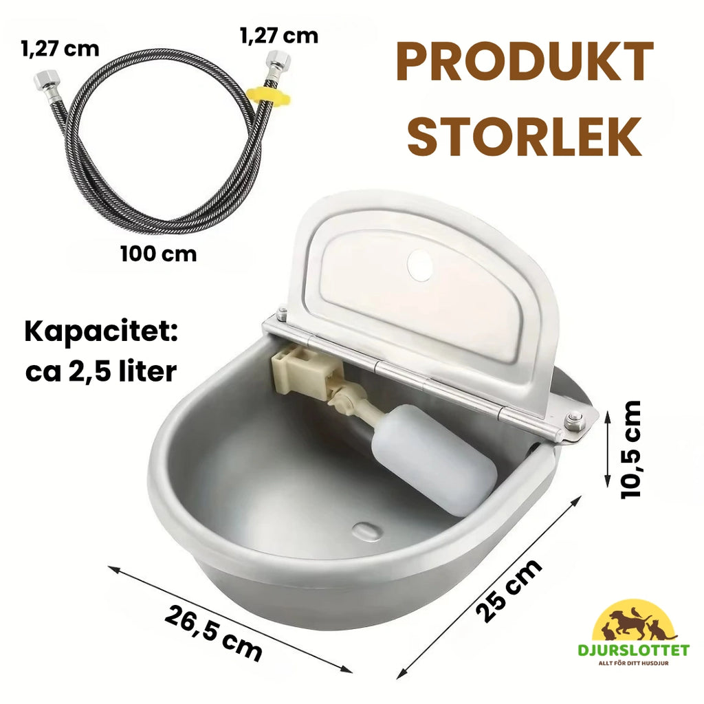 Storek av Automatisk Vattenkopp häst i rostfritt stål - Djurslottet