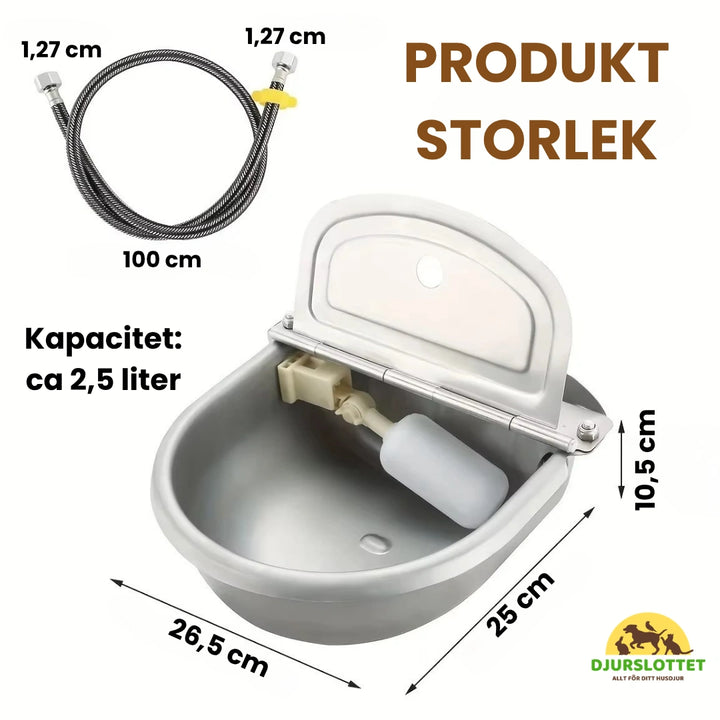 Storek av Automatisk Vattenkopp häst i rostfritt stål - Djurslottet