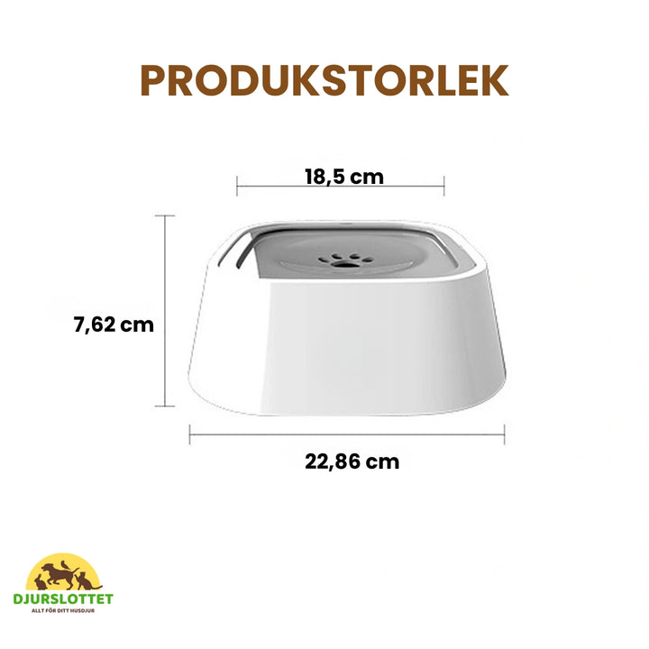 Storlek Antispill vattenskål - Djurslottet