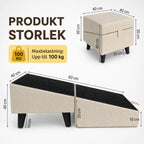Storlek Lunatto Hundramp 2.0 med Sittpuff - Djurslottet