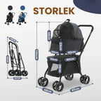 Storlek av Detixy Dubbel Djurvagn  - Djurslottet 