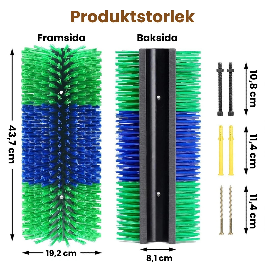 Storlek av Massageborste för häst - Djurslottet