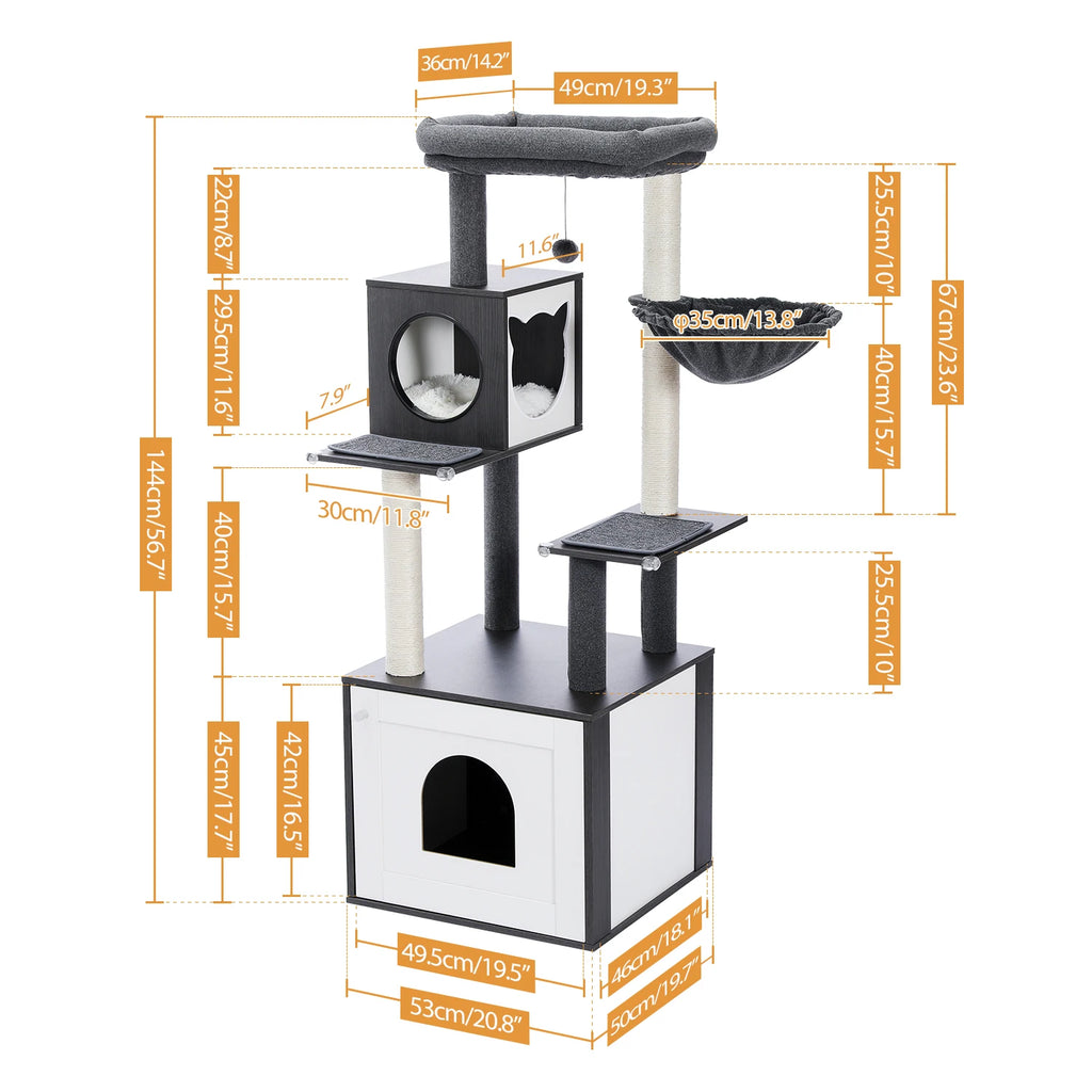 klösträd med Förvaringsskåp - Djurslottet