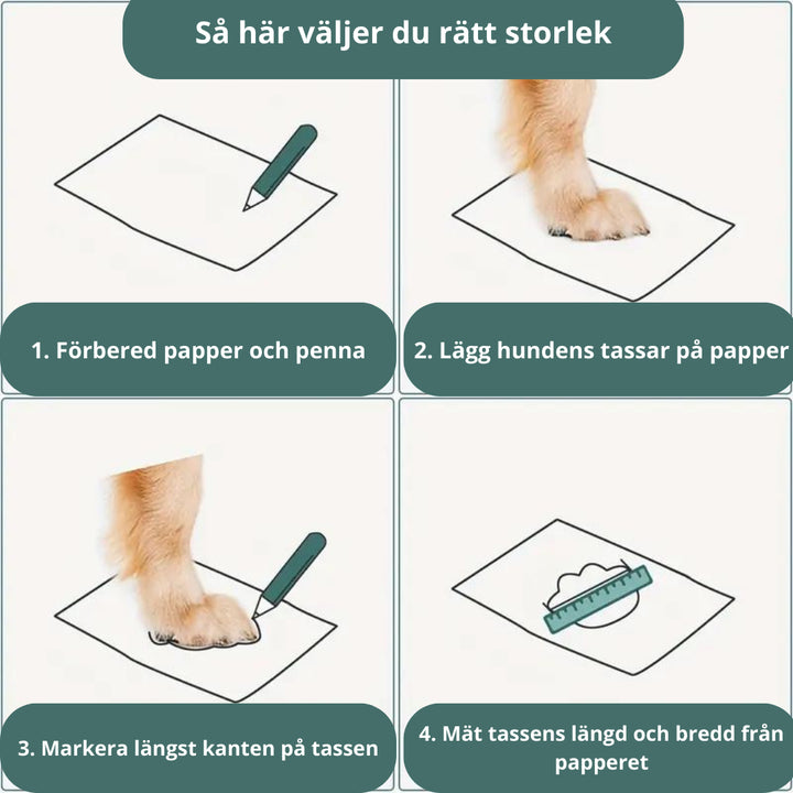 Hundskor Vinter, 
Skor Till Hund Snö, SnowGrip Vattentäta Hundskor (Reflekterande) - Djurslottet
