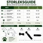 Storleksguide för hundskor med mått i cm och vikt - Djurslottet