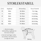 Storlekstabell Detixy Regntäcke - Djurslottet