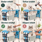 TailCare Trimbord med Hängmatta - Bad, torkning, borstning och klippning - Djurslottet