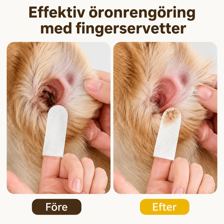 TailCare öronrengöring före och efter resultat - Djurslottet
