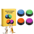 Talande knappar för husdjur 4 pack - Djurslottet