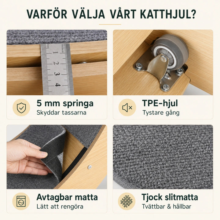 Tassiloop Katthjul i trä varför välja vårt - Djurslottet
