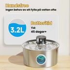Trådlös Vattenfontän Rostfri Handsfree - Djurslottet