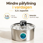 Trådlös Vattenfontän Rostfri Handsfree Djurslottet