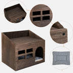 Trähus för katt inomhus Genomtänkt komfort och form - Djurslottet