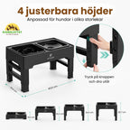 UpFeed Pro Upphöjd Slowfeeder & Anti-Spill Matskål 4 justerbara höjder - Djurslottet