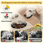 Upphöjd Matskål Hund med Förvaring Ät långsammare för bättre matsmältning - Djurslottet