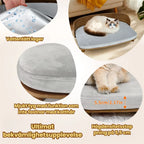 Upphöjd träsäng för katt och hund Vattentätt lager, mjuk tygfunktion som inte fastnar i katthår, högdensitetsstoppning på 5,5 cm - Djurslottet