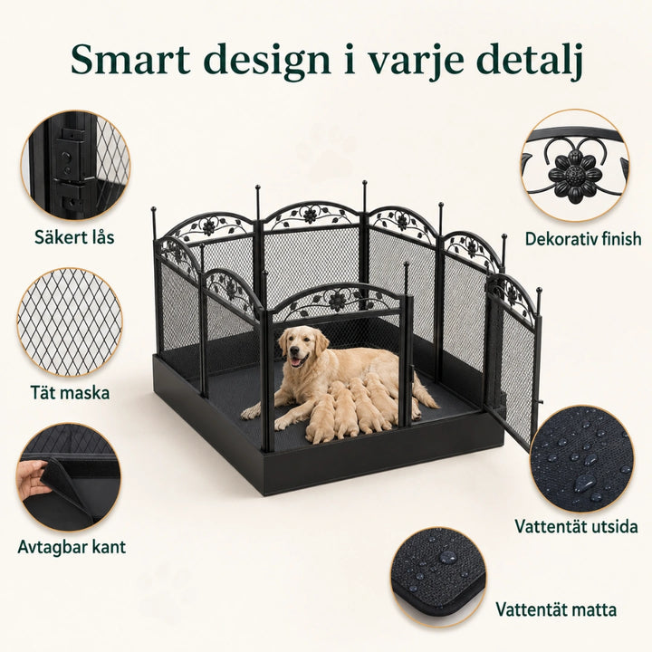 Valphage med dörr smart design - Djurslottet
