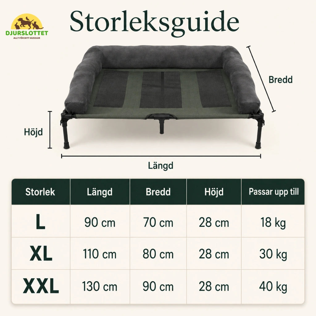 Ventilerande Hundbädd på Ben storlek - Djurslottet