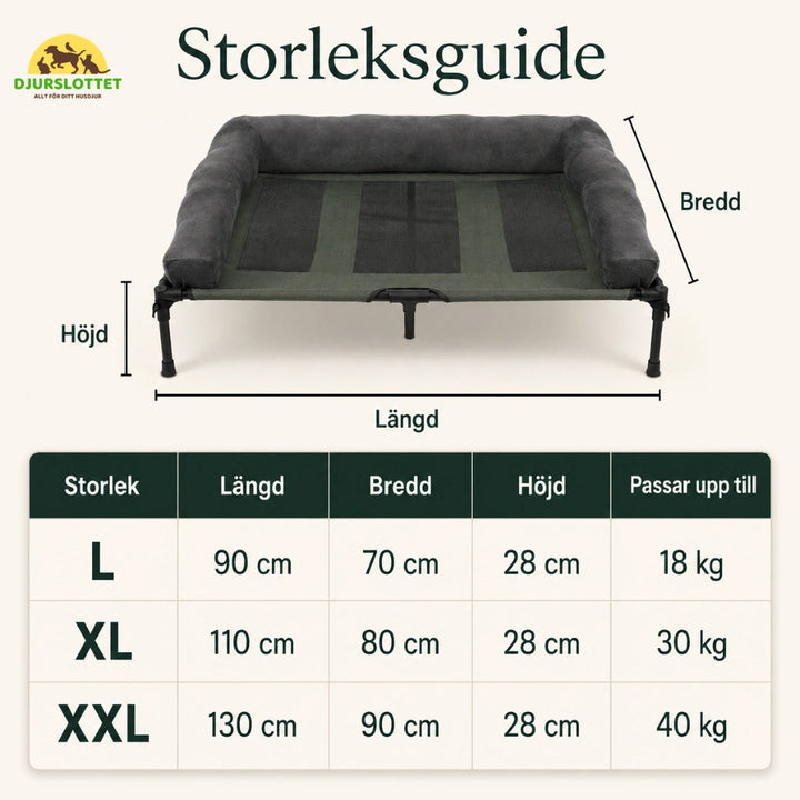 Ventilerande Hundbädd på Ben storlek - Djurslottet