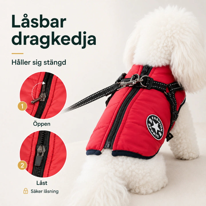 Vintertäcke till hundar lasbar dragkedja - Djurslottet