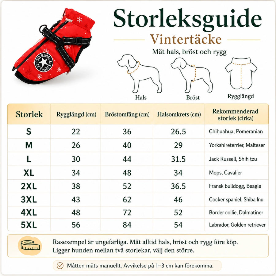 Vintertäcke till hundar storlek - Djurslottet