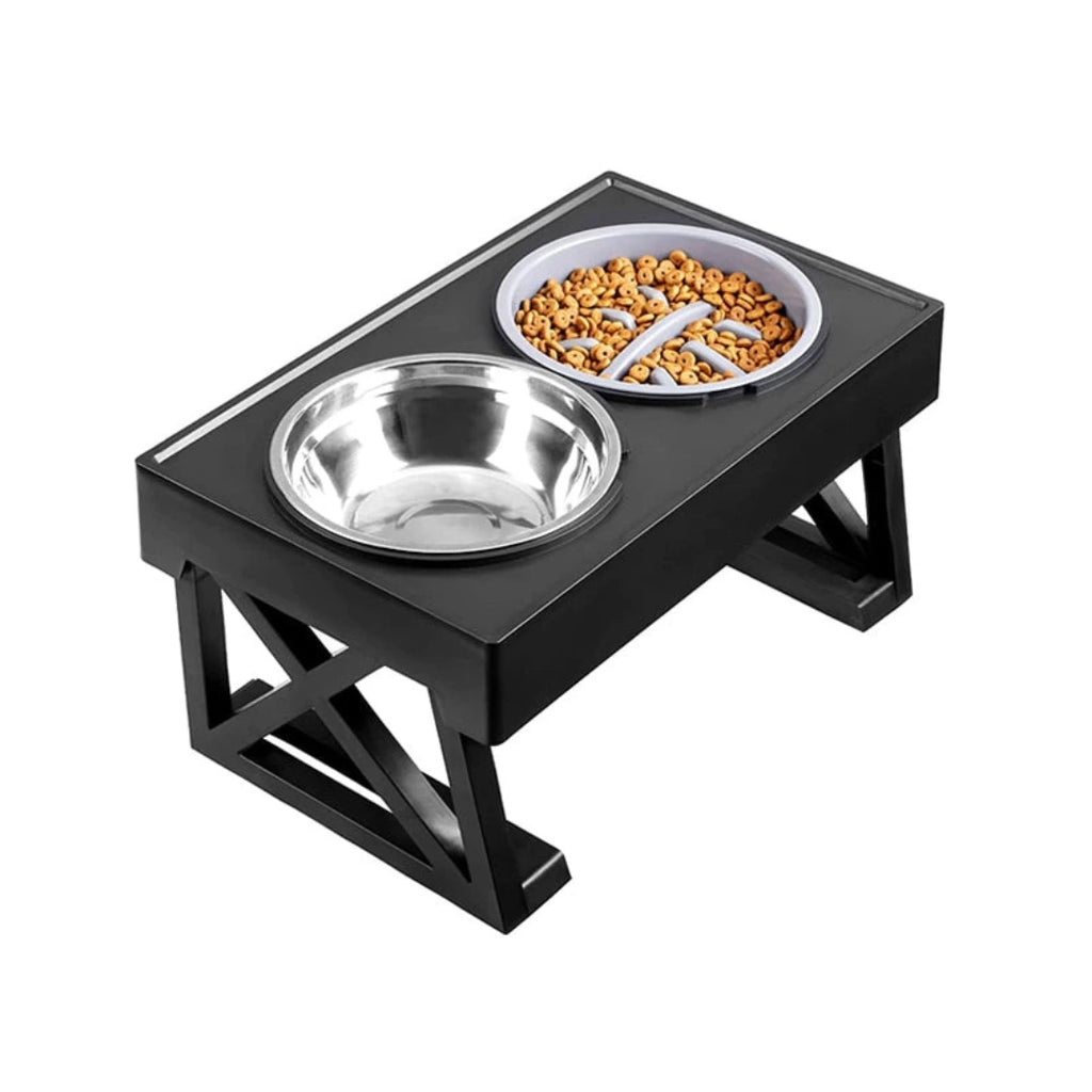 Upphöjd Matskål Katt, 
Hund Matskål, Justerbar Upphöjd Matskål - Djurslottet