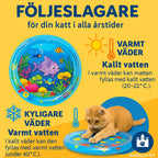 vattenfylld aktivitetsmatta för katter – anpassad för varmt och kallt väder