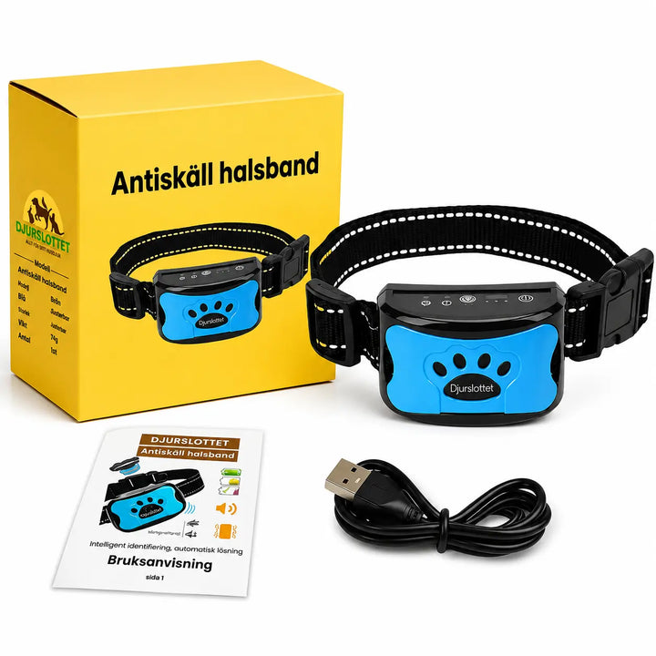 antiskällhalsband blå Djurslottet