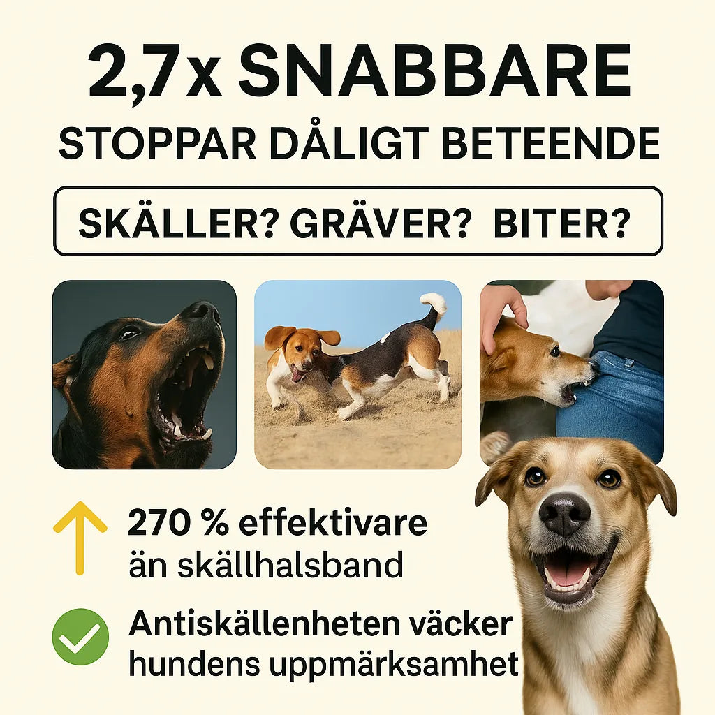  ultraljud antiskällenhet – visar hur den stoppar skällande, grävande och bitande hundar 2,7 gånger snabbare än skällhalsband.