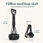 PawScoop Bajsplockare för Hund mått 45 cm utfälld och 24 cm hopfälld - Djurslottet